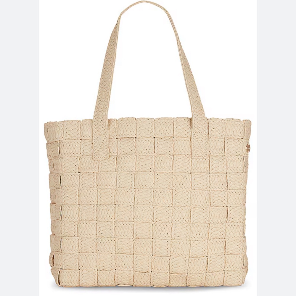 Seafolly Criss Cross Woven Tote Bag in Natural